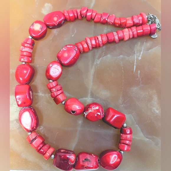 Studio Barse Vibrant Red Coral Necklace - Picture 5 of 7